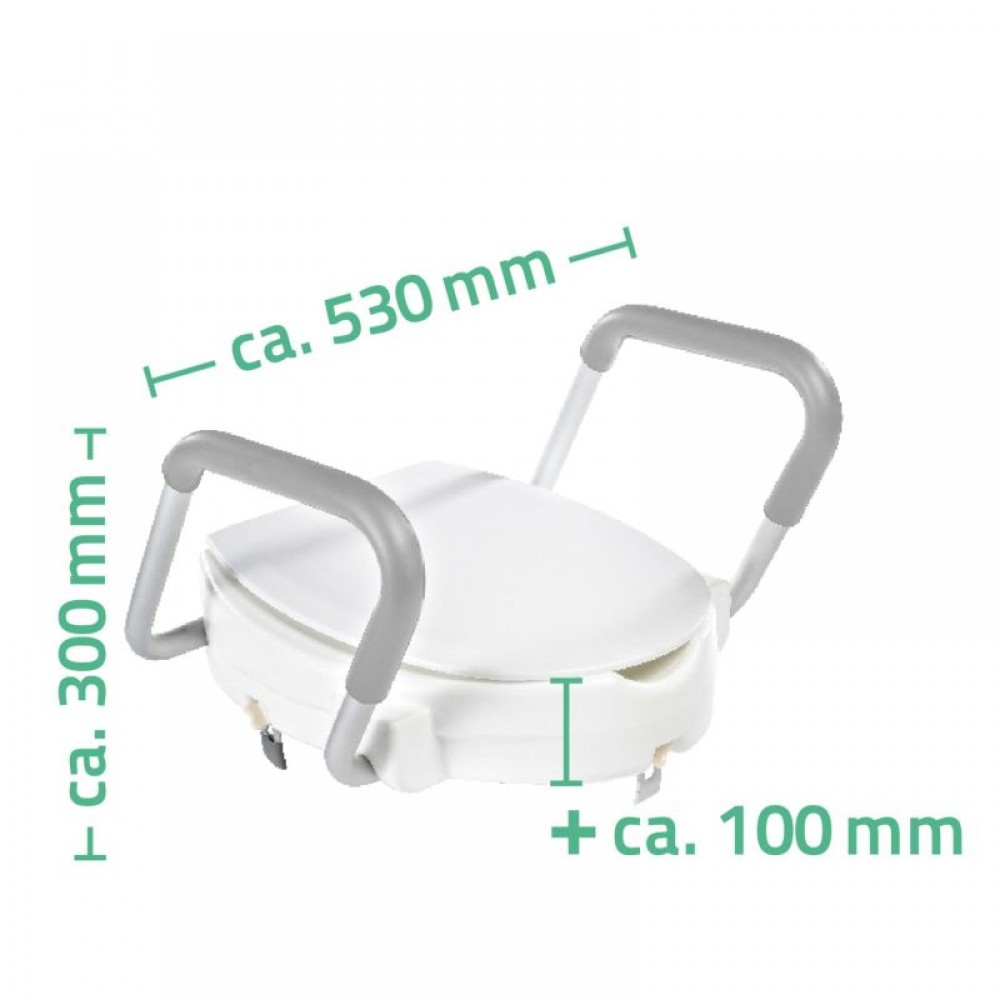 Inaltator WC capac manere sprijin, Ridder seniori, alb, 150 Kg